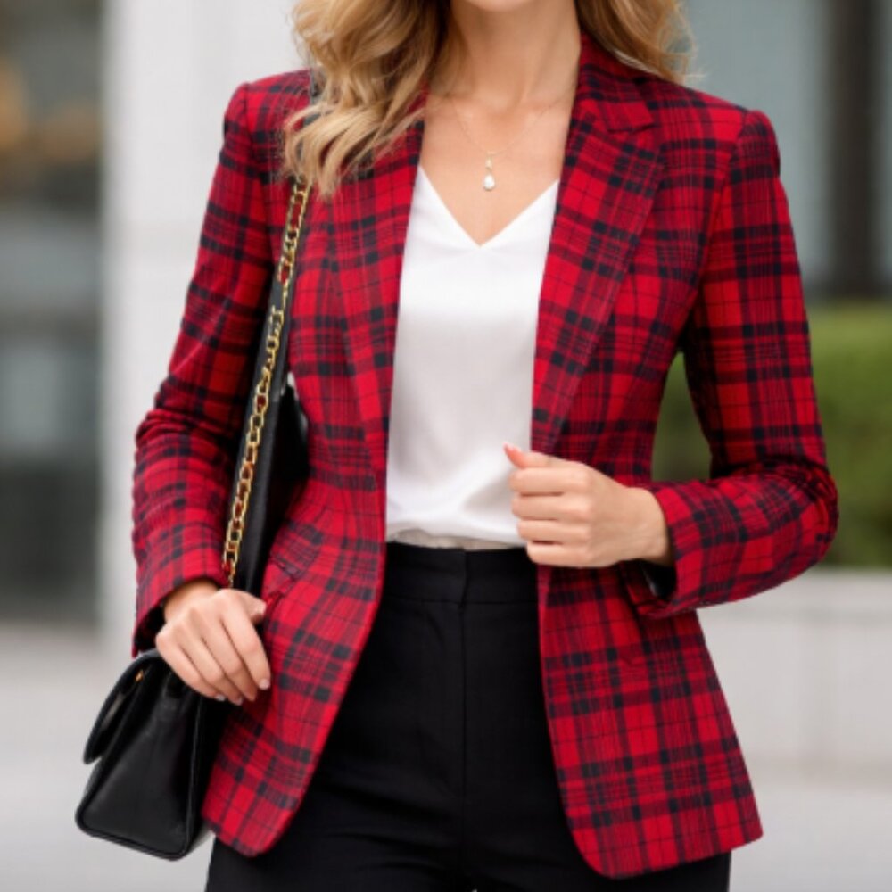 Pendleton Women’s Vintage 100% Virgin Wool Plaid Blazer Size 10